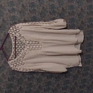 Bila cream bohemian shirt, size L